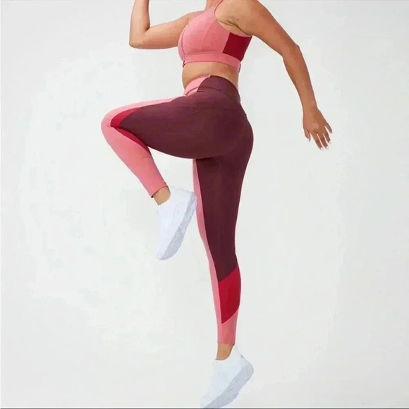 NIP Outdoor Voices Zoom 7/8 Legging Desert Rose Shiraz Pomegranate S - Picture 1 of 3